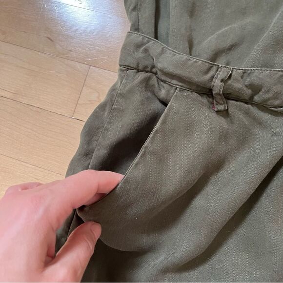 Etienne Marcel Denim EM7103 Tunic Dress in Military Green L NWOT - Picture 11 of 15